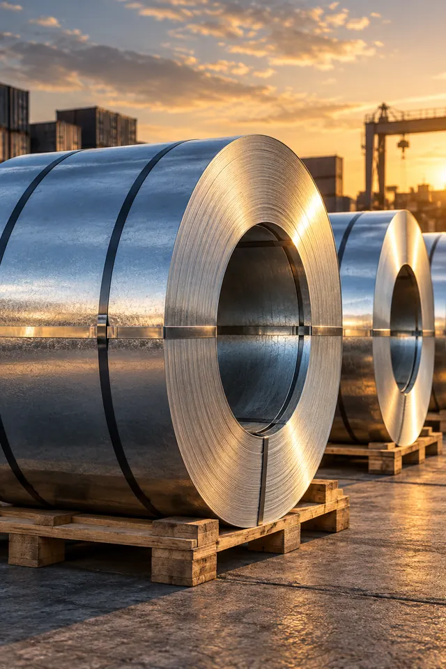 Illustrative steel coils cargo